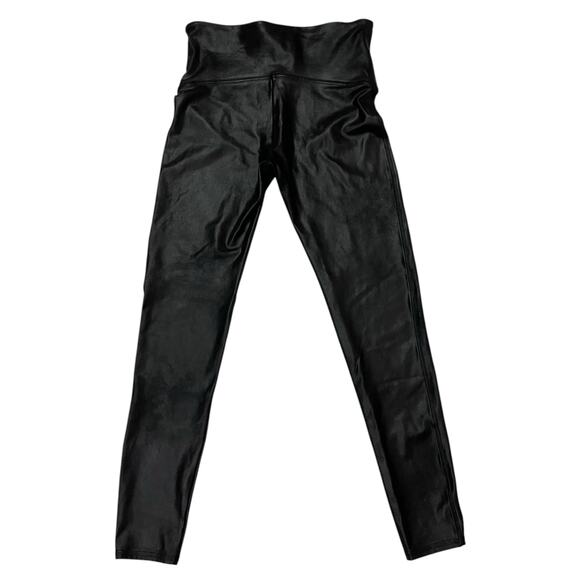 SPANX Women's Faux Leather Leggings - Black - XL - Picture 1 of 13